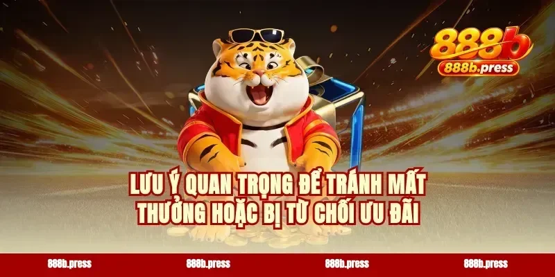 Lưu ý quan trọng để tránh mất thưởng hoặc bị từ chối ưu đãi